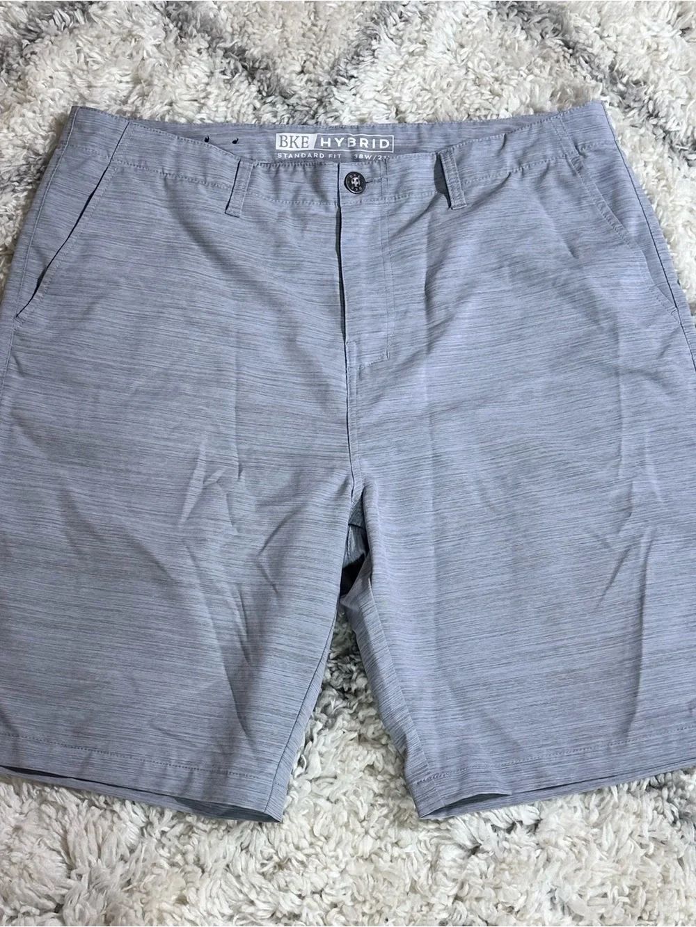 BKE Hybrid Men's Light Gray Cargo Shorts